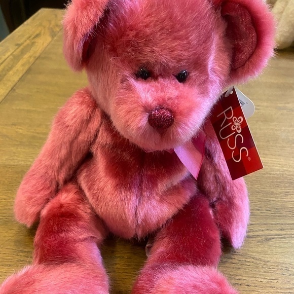 Russ Other - Russ Pink 12.5” “Cheri” Furry Teddy Bear